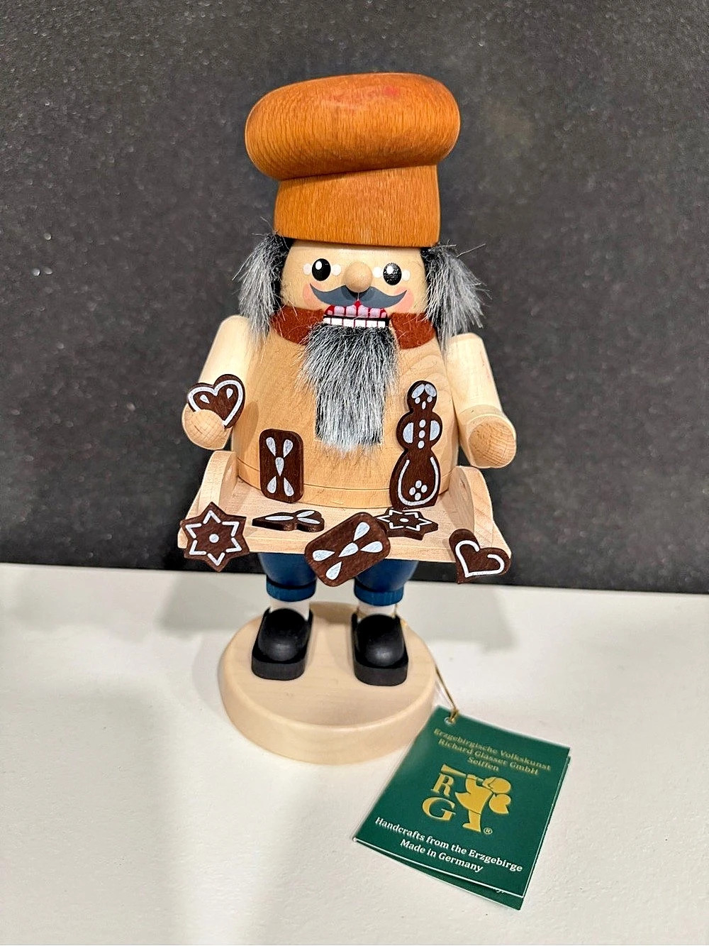 Richard Glasser German Nutcracker Gingerbread Baker Seiffen Erzgebirge 8.25”
